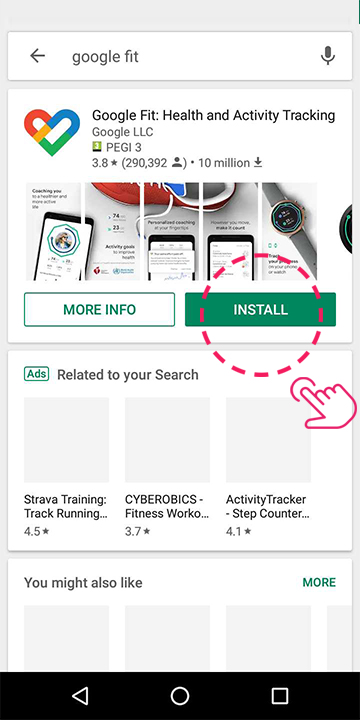 Google fit app store hot sale