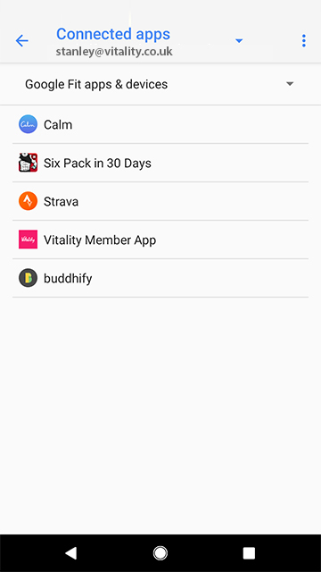 Connect Google Fit to the Vitality Member app, Support