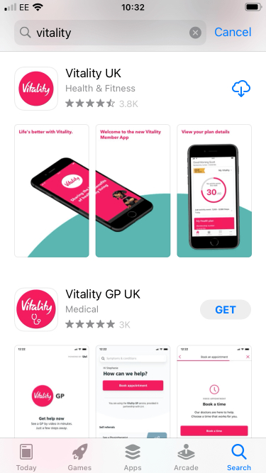 vitality health apple watch